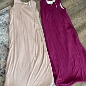 Kyte BABY Sleep Sacks in Taupe and Plum size medium 1.0 tog